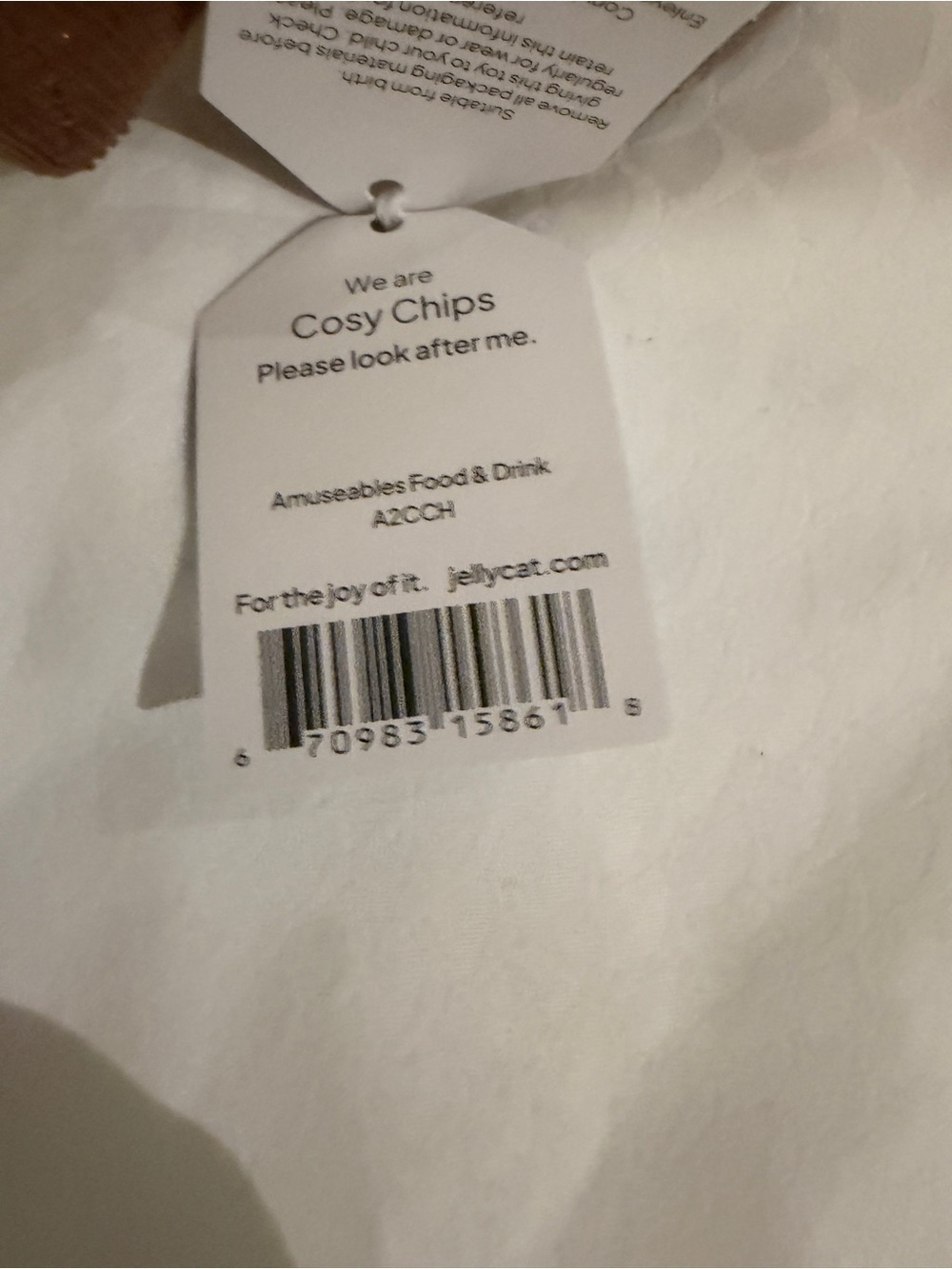 Jellycat Cosy Chips - includes pin, stickers, and bag - Picture 6 of 8
